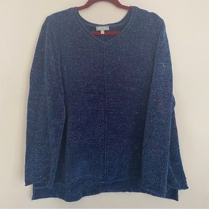 Habitat Clothes To Live In Blue Multicolored Soft Sweater Lagenlook Women’s XL